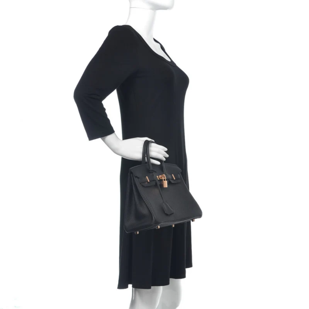 Bag 25 Brk with Gold Hardware in Black