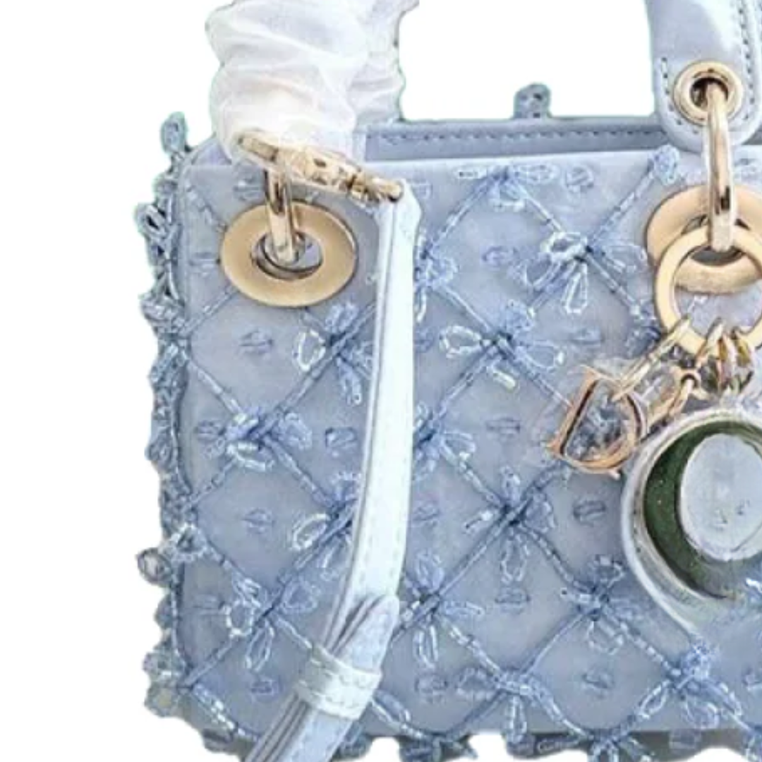 Bag  Micro Embroidered Blue – LD