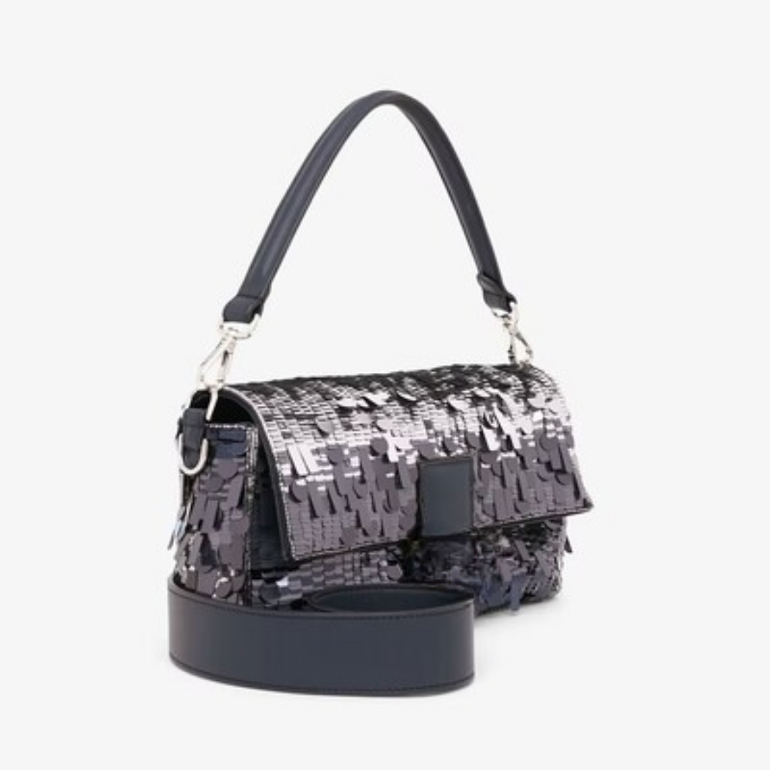 Bag Blue Sequins & Leather – Fnd Bgtt