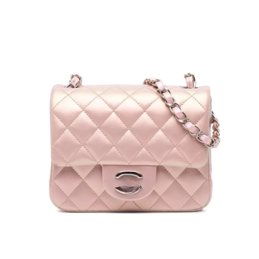 Bag Classic Flap Mini Pink Lambskin Gold – CH