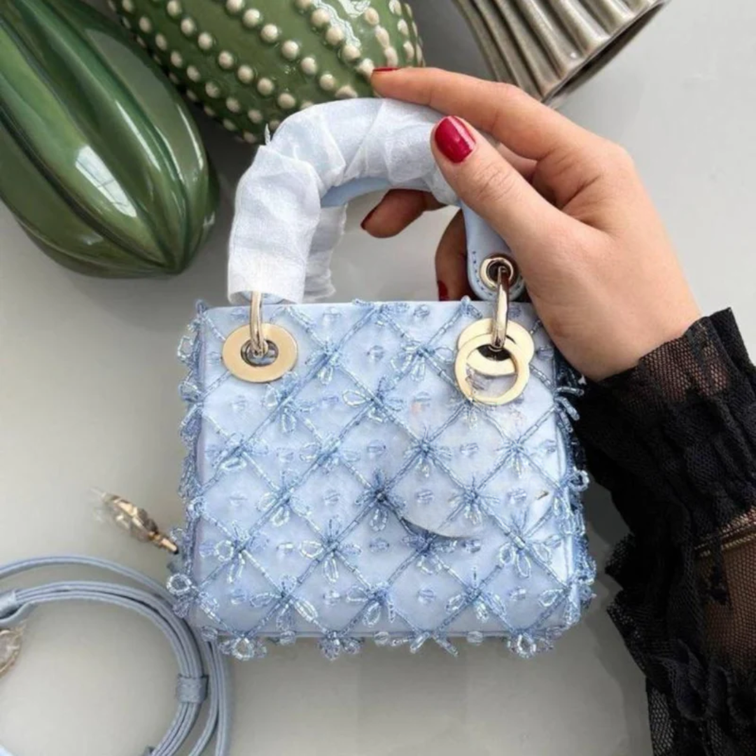 Bag  Micro Embroidered Blue – LD