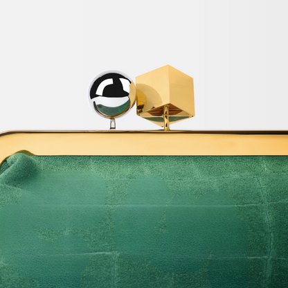 Bag Jcq LSl Suede Clutch w/ Croc-Effect